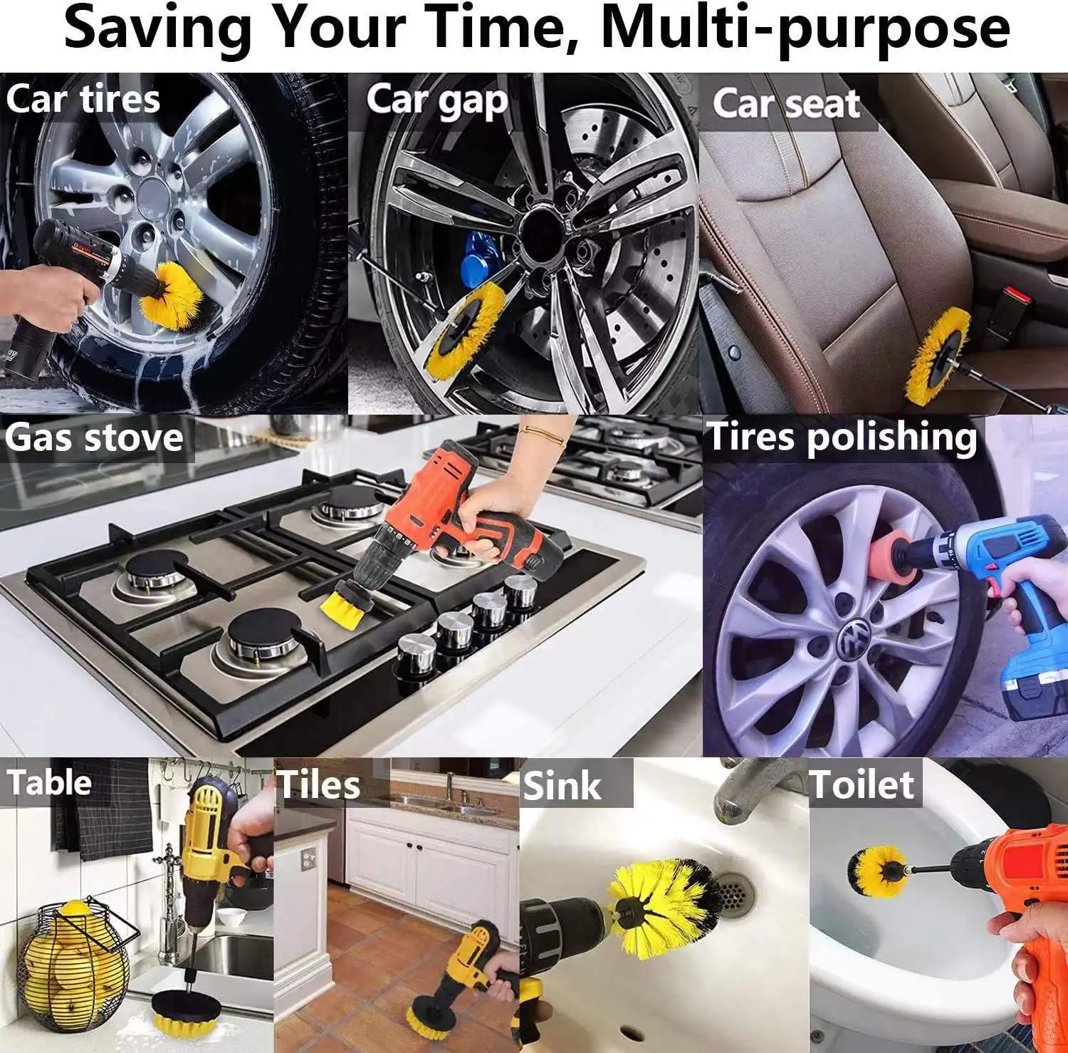 Auto Cleaning Brushes 16 PCS Auto Detailing Brushes Car Wash Brush Kit For Cleaning Auto Wheels/Interior