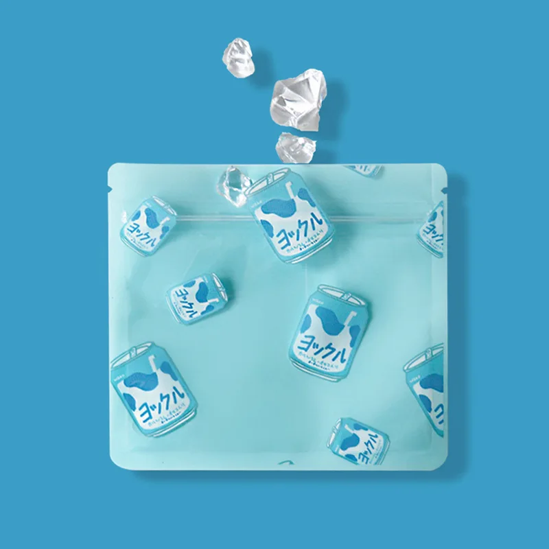 Mini cartoon lovely Custom printed transparent zipper bags Candy packaging small bag Plastic jewelry packaging bags