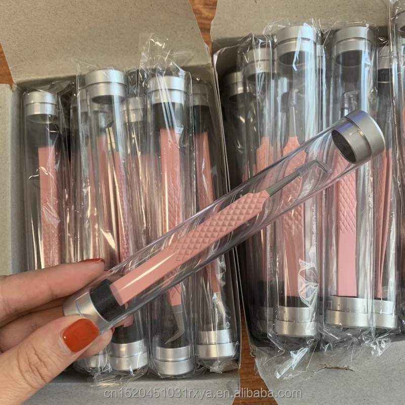 lash tweezer packaging eyelash tweezers pakistan isolation fiber tip eyelashes extension tweezer