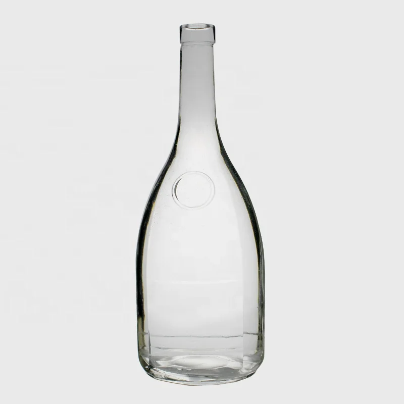 Label Panel Big Spirits Container 1 litre 1000ml Liquor Classic T-cork Finish Round Empty esd Alcohol Glass 1l Alcohol Bottle