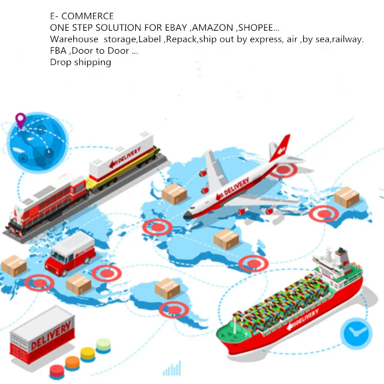 Drop Shipping  To FBA Amazon Ebay Shoppee  By Air By Ocean From China  To Worldwide Door To Door