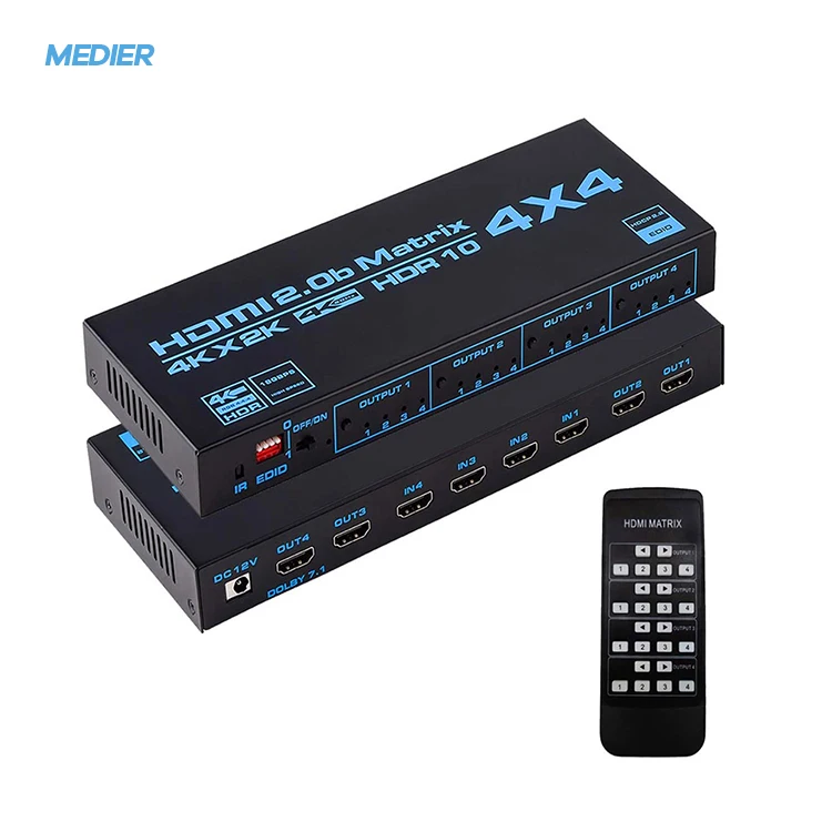 Hot Sale 4K DVI-I Dual Link Video Wall Controller VGA HDMl Matrix With Remote Control