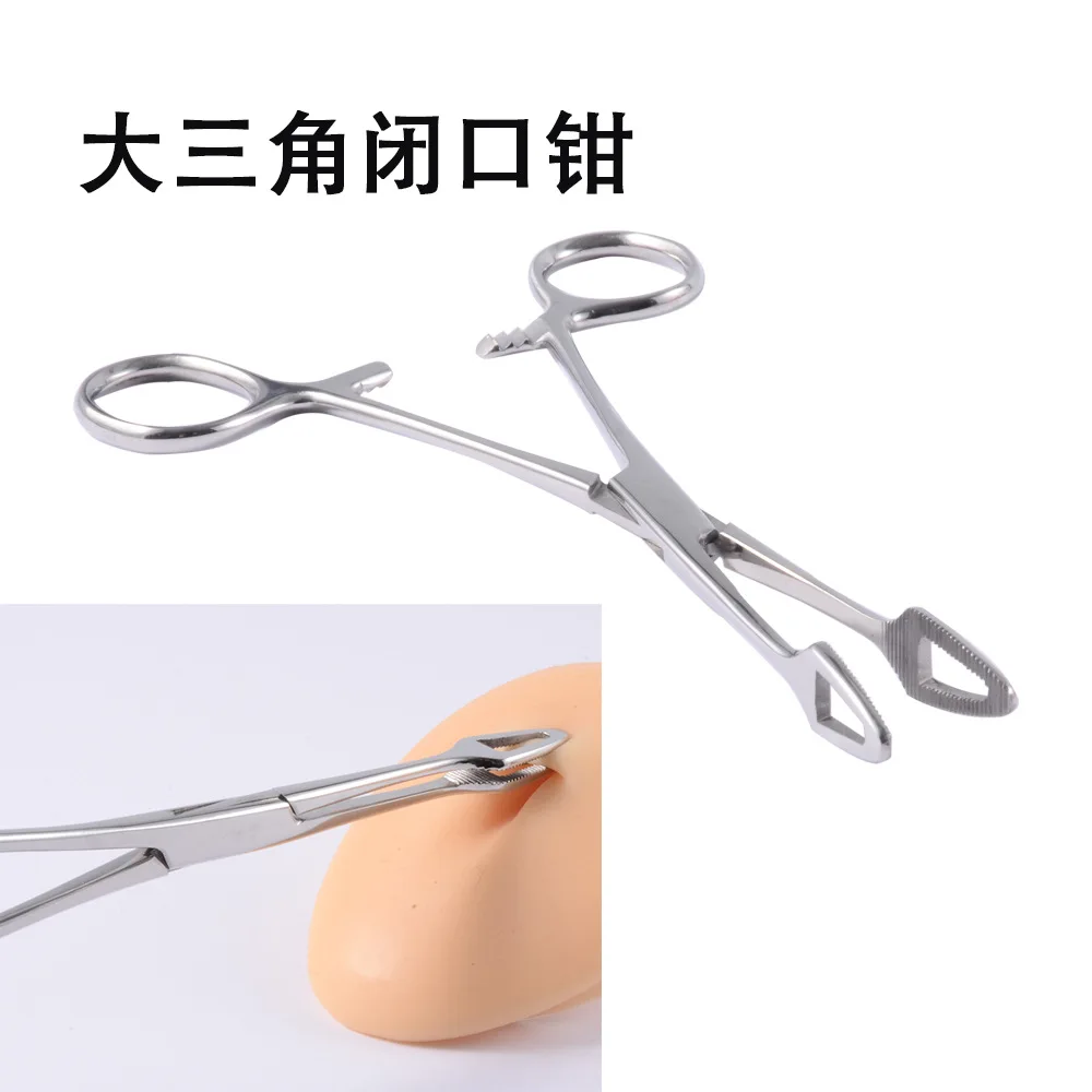 Surgical Steel Opening Closing Needle Ball Clamp Plier Different Open shape Tweezers Piercing Professional Puncture Tool