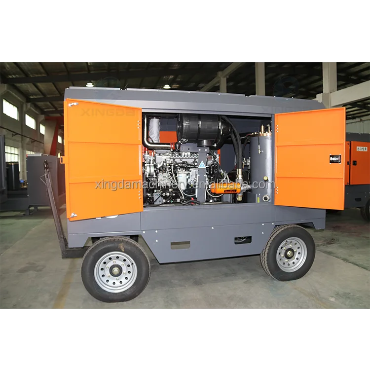 High pressure 319psi two stage portable 191KW screw air compressor for engineering drilling