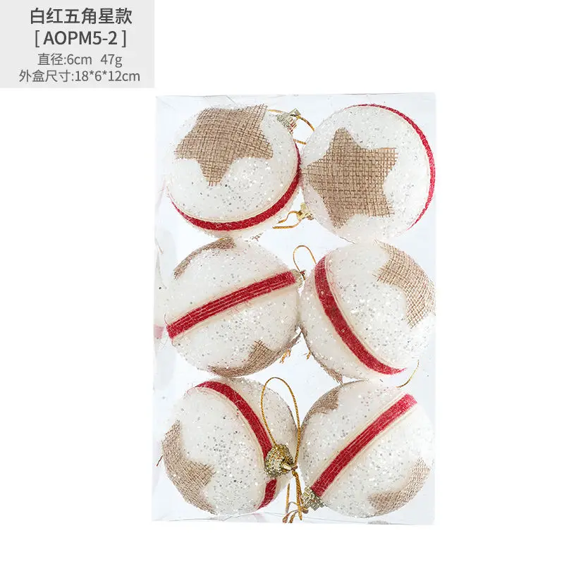 Christmas party supplies foam ball hanging tree decoration 6cm Christmas foam ball