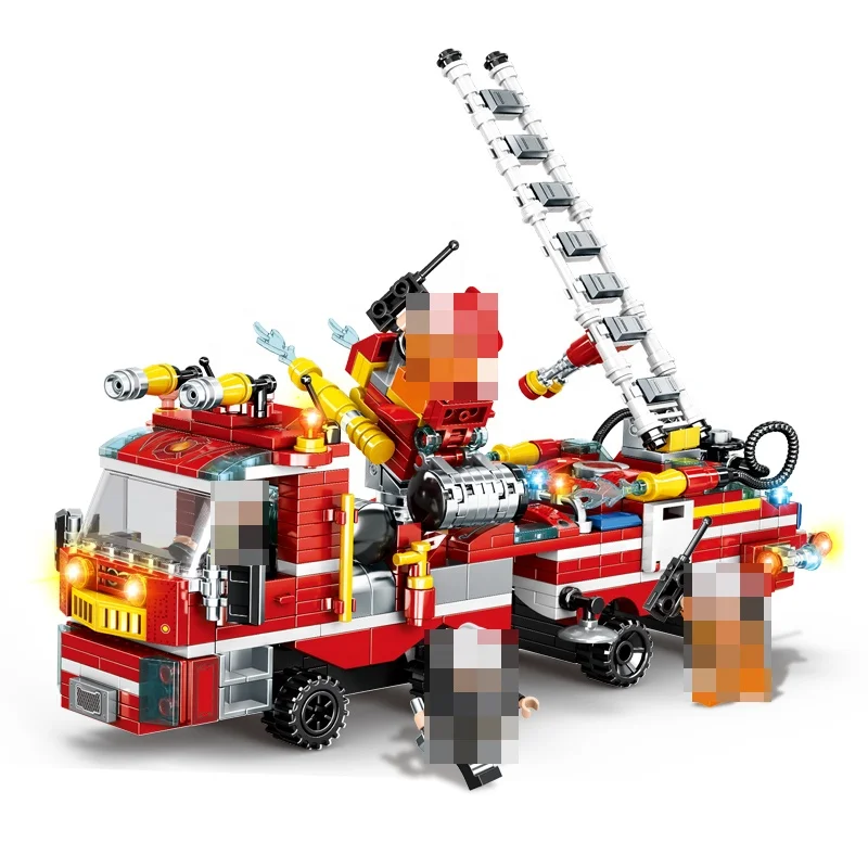 City Series Toys Bricks Fire Station 8 In 1 Compatible City Building Blocks Figure For Children Christmas Gift DIY Toys
