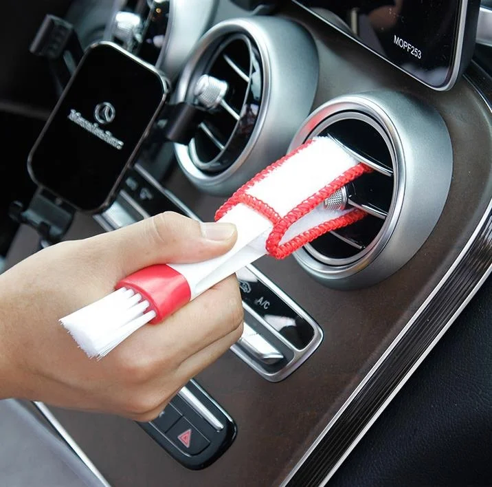 Double Ended Microfiber Vent Duster Portable Car Air Outlets Computer Keyboards Fans Brush Mini Dusting Tool