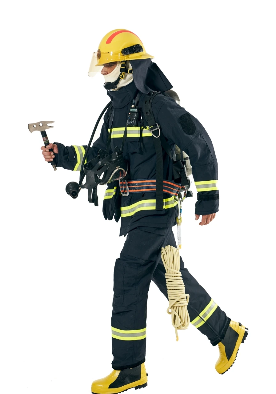 China factory direct sale fire proof aramid fiber suits fire fighting uniforem for fireman