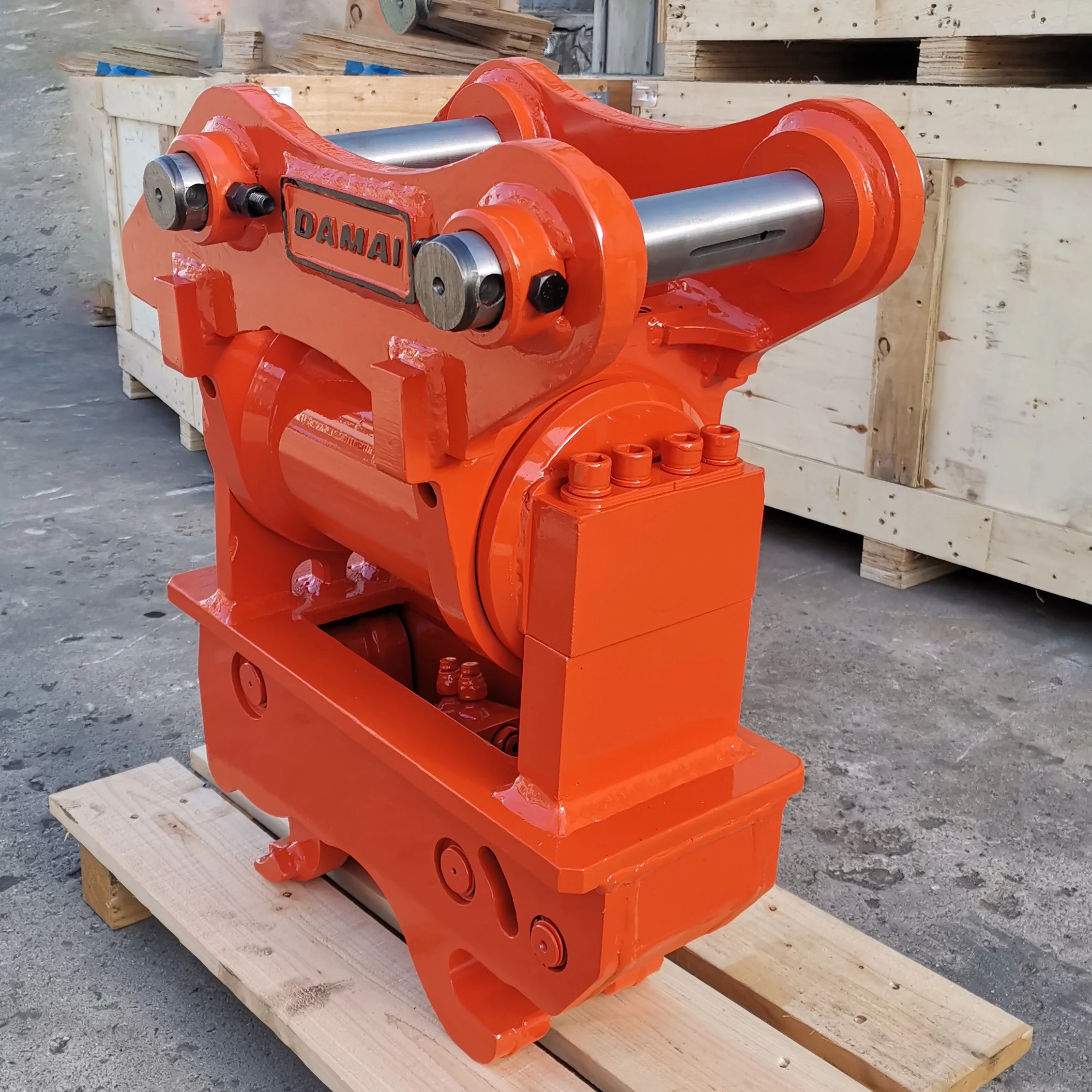 Excavator Hydraulic Double Locking Attache Rapide Coupler Tilting Rotator Hitch for Sale