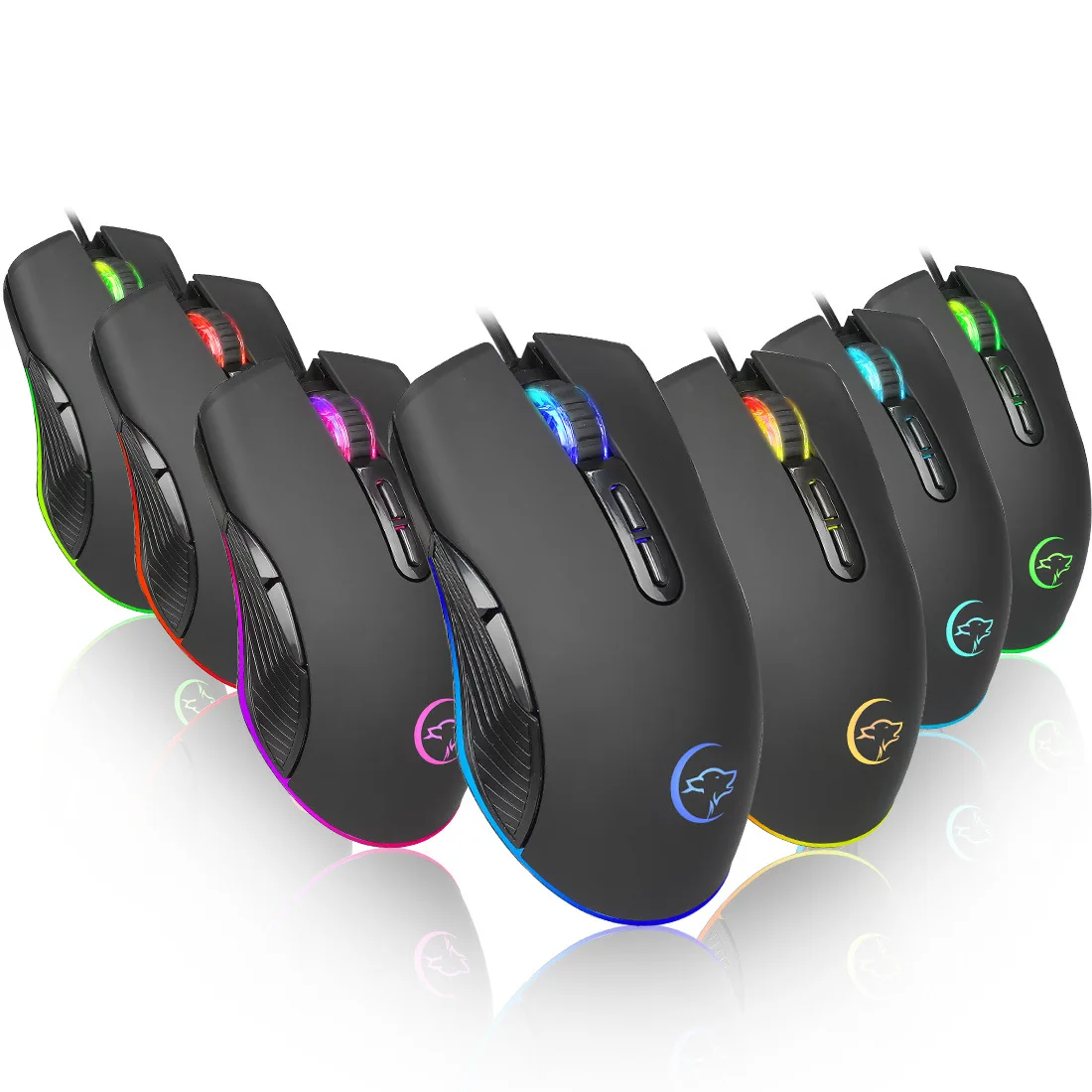 4 color luminous wired gaming mouse USB gaming mice
