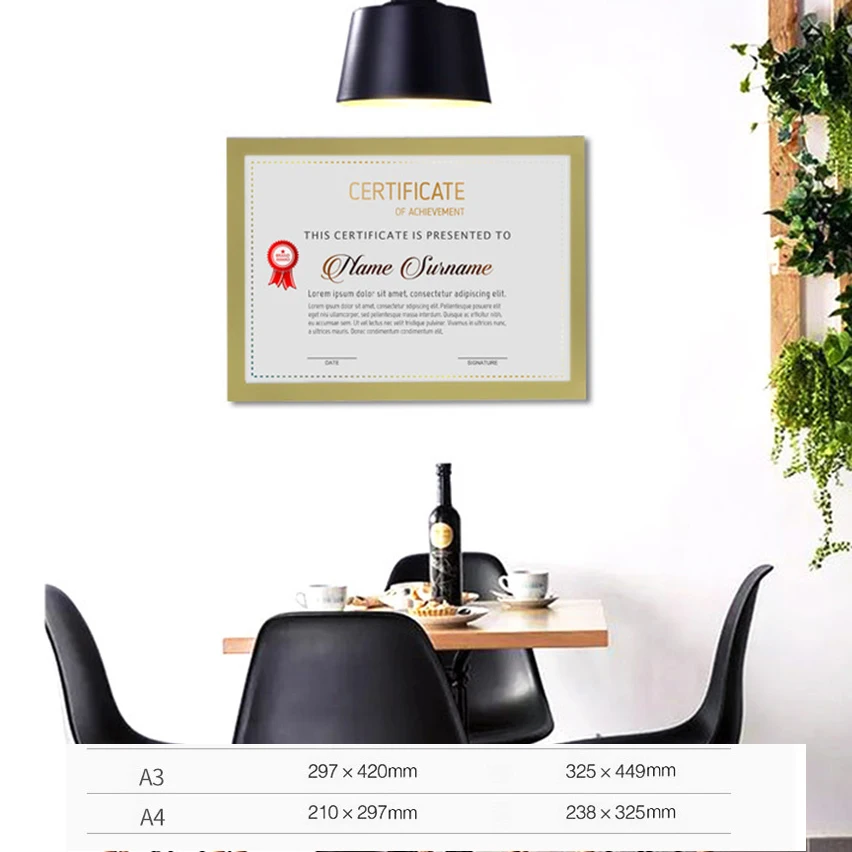 A4 Self-adhesive Magnetic Display Frame  Black Frame Magnetic Closure Adhesive Backing