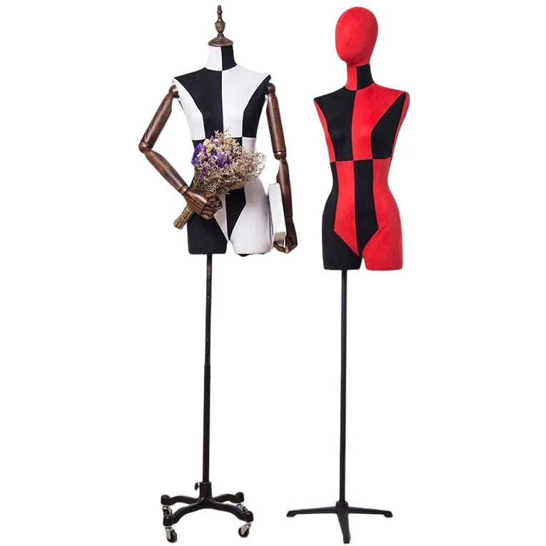 Fashion Boutique Clothing Store Abstract Dummy Torso Clothes Display Mannequin Female Women Linen Set