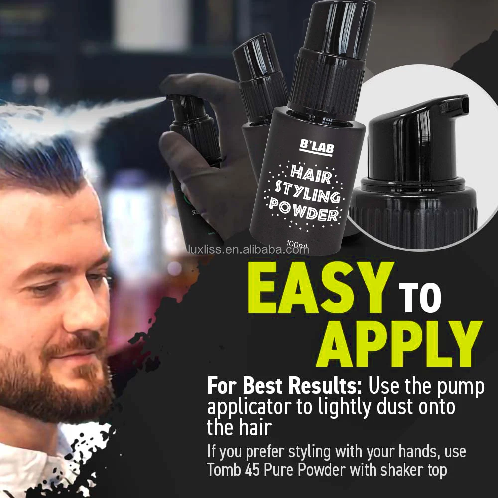 Private Label Hair Volume Powder for Men Styling Texturizing Volume Hair Powder No White Residue Hair Volumizing Powder Wax