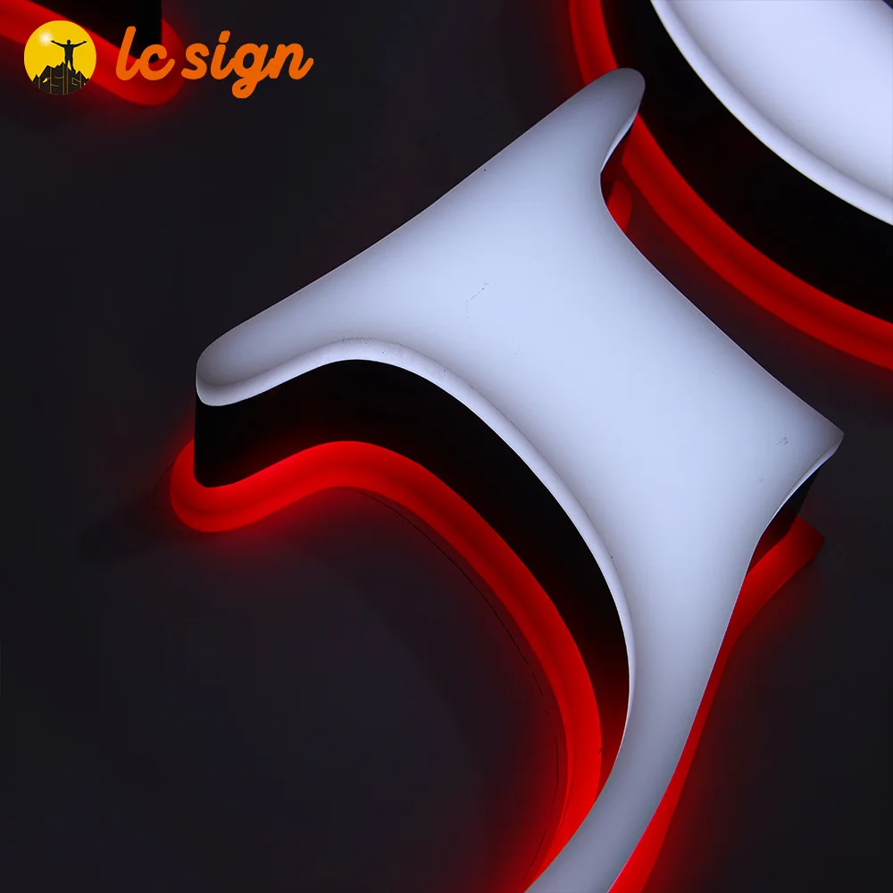 Custom Led Illuminated Logo Sign Brushed Metal Logo 3D Design Personalized Signage Turn your logo into sign Custom Office Sign