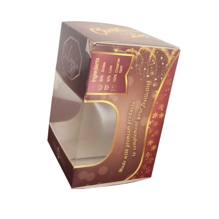 mini custom cereal food packaging box with gold foil