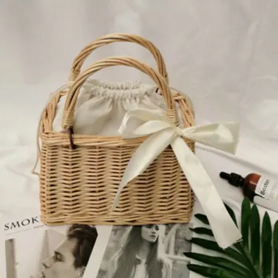 wholesale rattan portable flower basket
