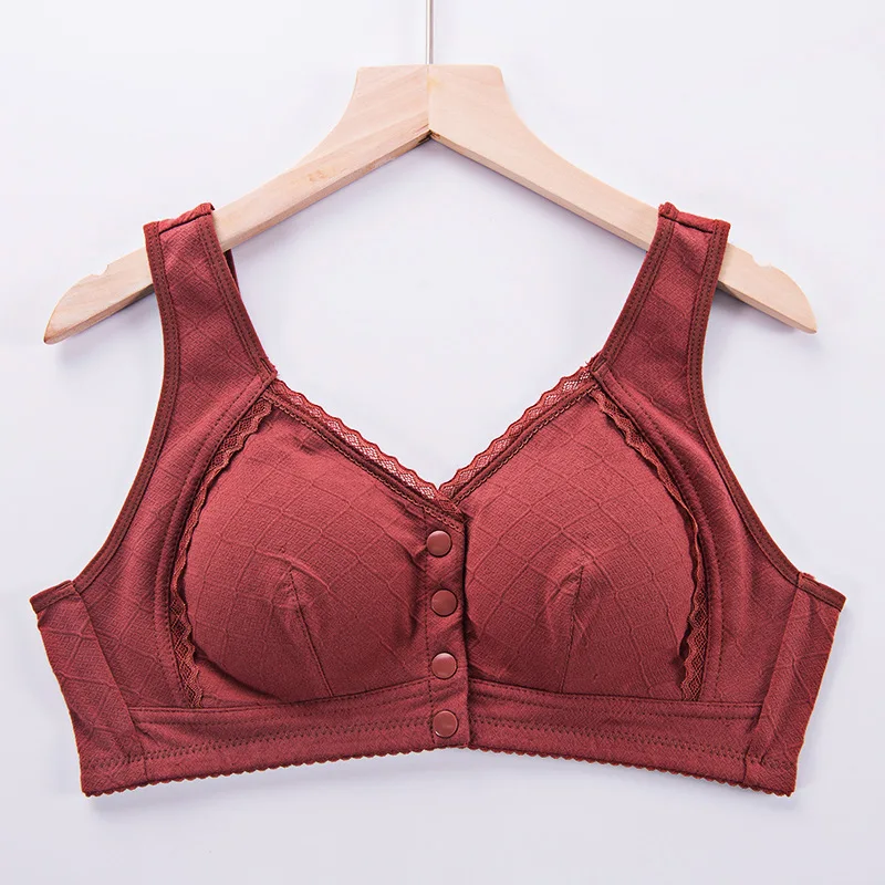 Dropshipping Pegnant Woman Solid Color Front Open Gather Push Up Wireless Sleep BreastFeeding Lactation Maternity & Nursing Bras