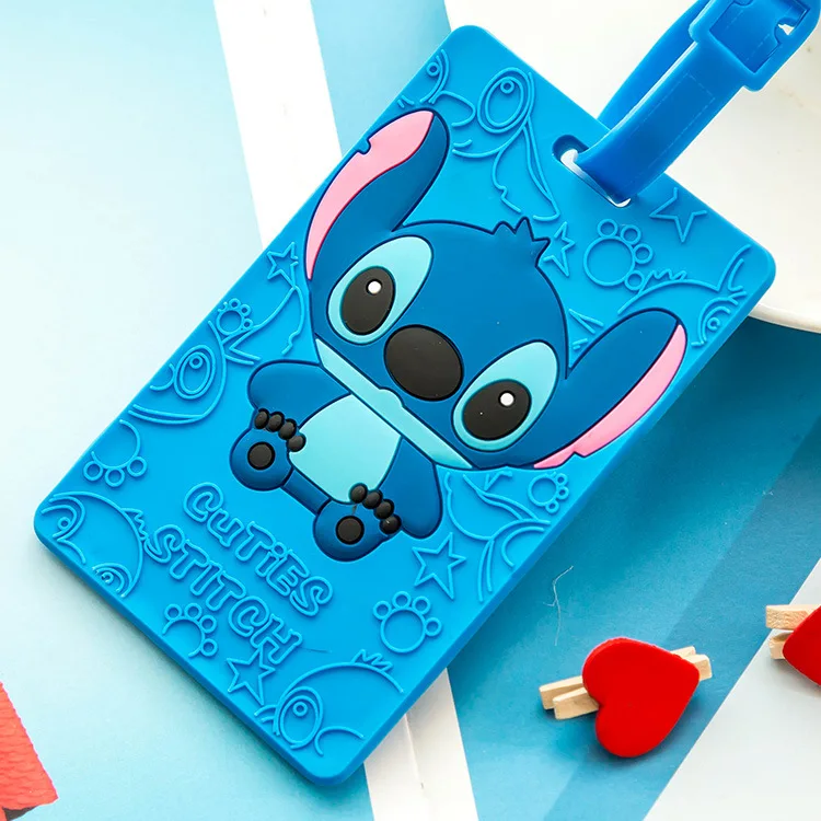 New creative PVC cartoon luggage tag suitcase identification tag soft silicone boarding pass cute gift PVC card luggage tag