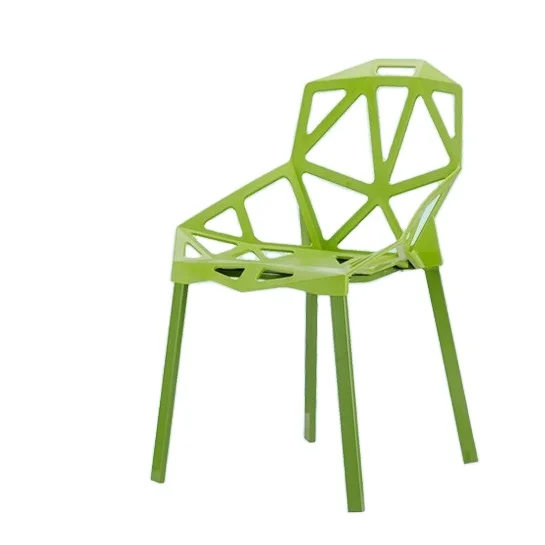 Fashion Trend Stackable Multi Color Hollow Plastic Dining Chair Reception Chair