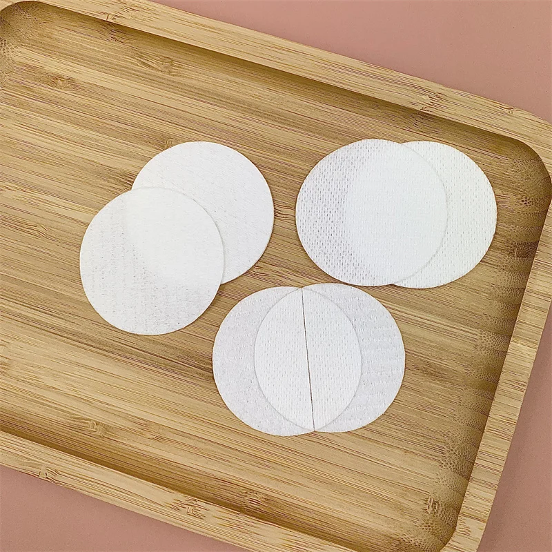 YGM39 Factory supply natural exfoliator double sides mesh & embossed cotton pad for beauty