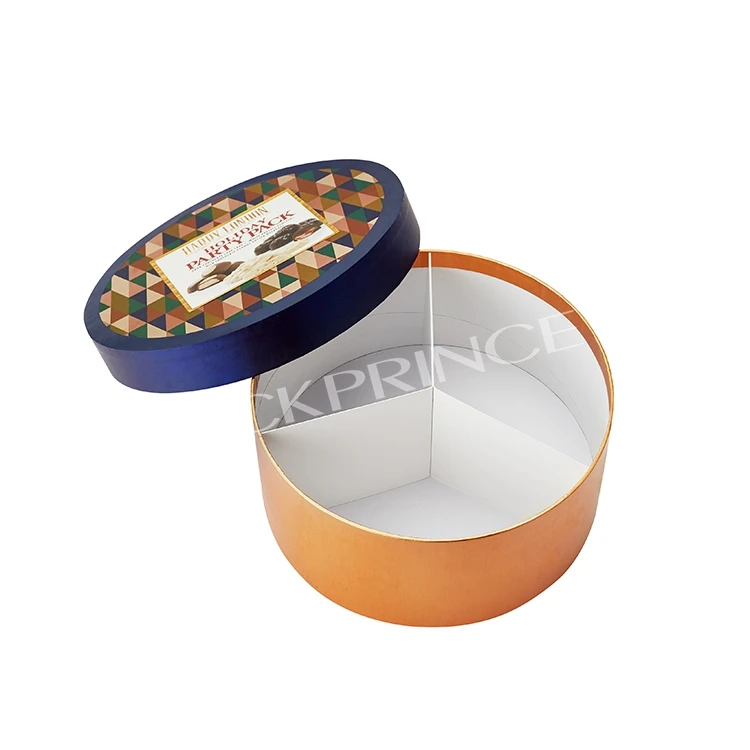 Elegant Wholesale Custom Design Empty Food Grade Paper Round Tube Rigid Cardboard Gift Chocolate Truffle Packaging Boxes