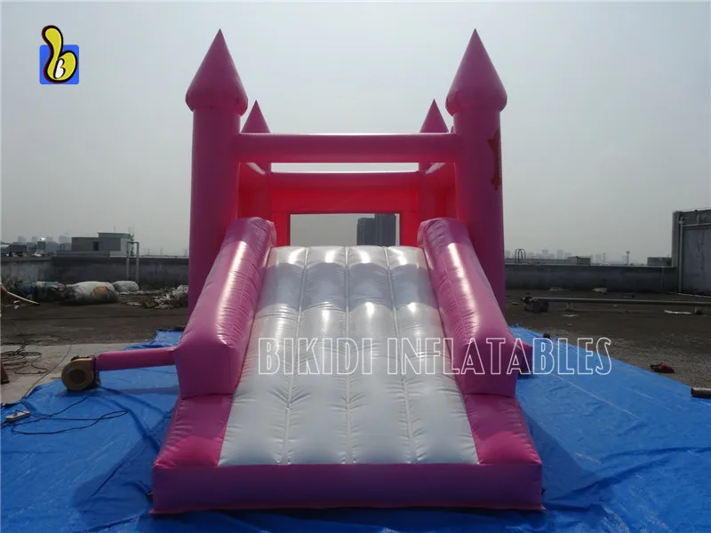 Inflatable bouncy jumping castle inflatable bounce house with pink color for Girls
