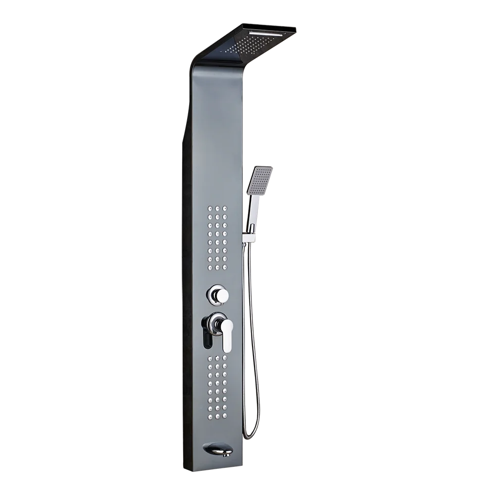 Shower Wall Panel Rose Gold Shower Panel Functions Waterfall Column Towers 304 Stainless Steel Modern Contemporary Ceramic Villa