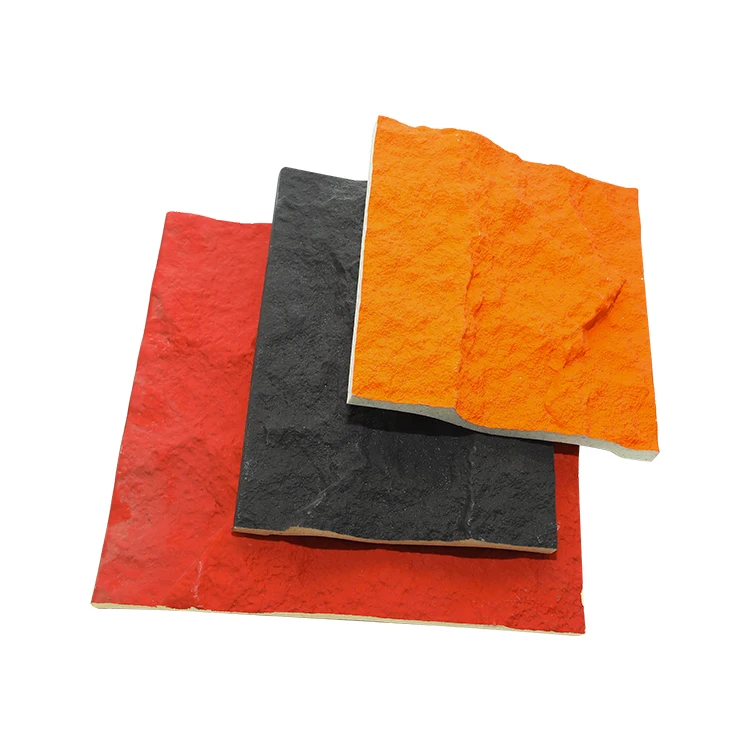 3D Decoration Fpc Pu Large Faux Stone Rock 3D Wall Panel Block