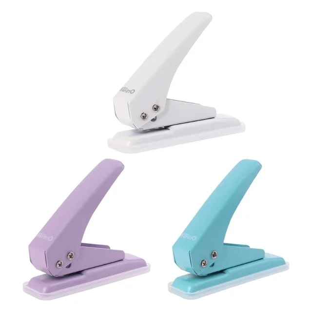 
Simple fashion style pure color single hole puncher 6mm Round Hole 20 page puncher loose leaf paper 