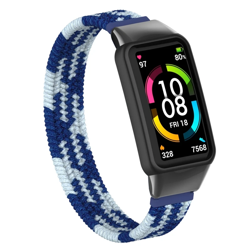 Nylon Strap Loop Woven Bracelet for Huawei honor Band 6/6 Pro Wrist Belt Elastic Wristband