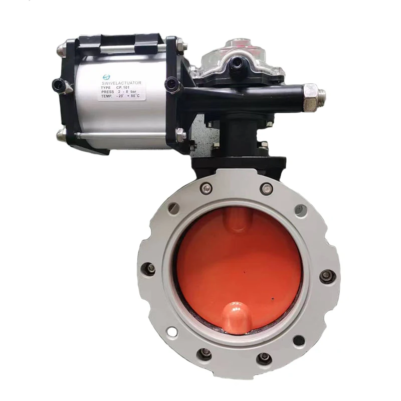 Pneumatic Dust Butterfly Valve Aluminium Alloy API High Quality Pneumatic Butterfly Valve For Dust