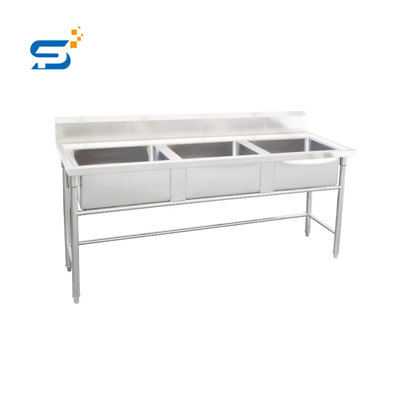 Hot sell three compartment stainless steel sink kitchen basin sink handmade sink kitchen