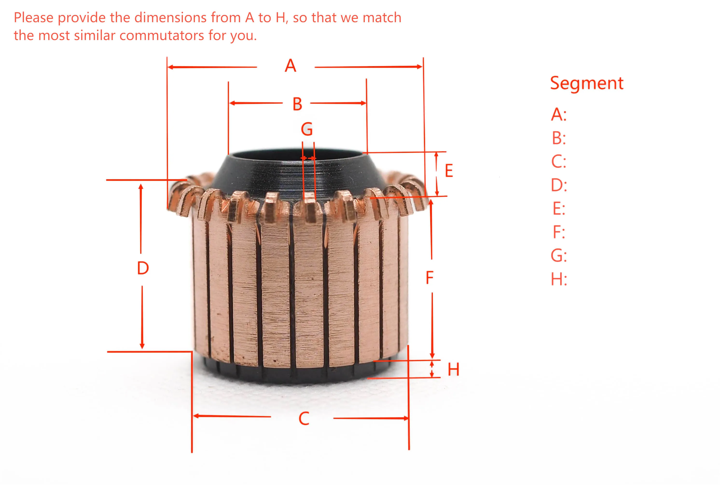 Customized Segments Commutator For Universal Motor