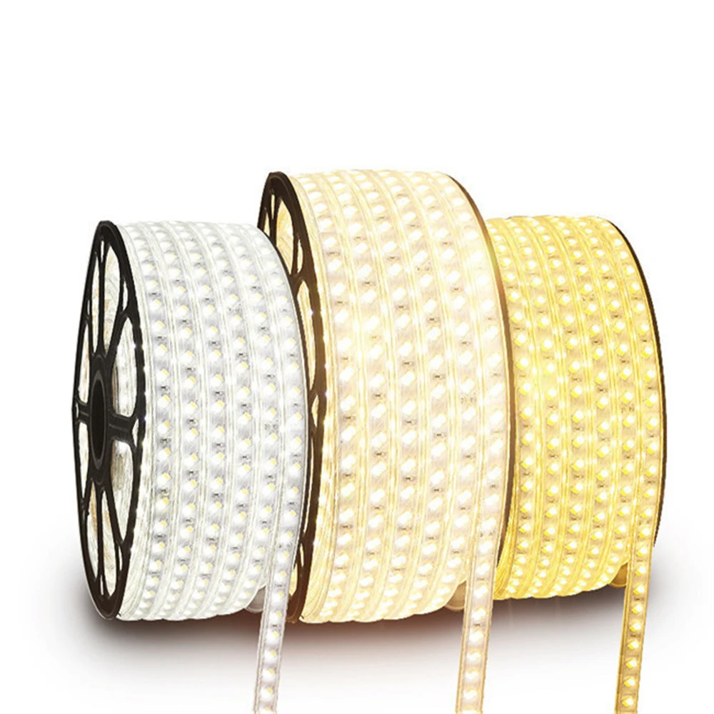 Direct selling IP65 PVC 60led/m Outdoor 110v 220v SMD2835 100m/roll Single Color RGB Led Strip Light