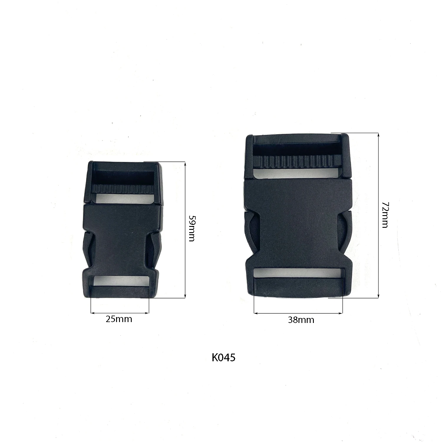 Bag Hanger Fixed Single Adjustable Quick Side Release Plastic Buckle Black POM Plastic Strap Belt Buckle for Bicycle