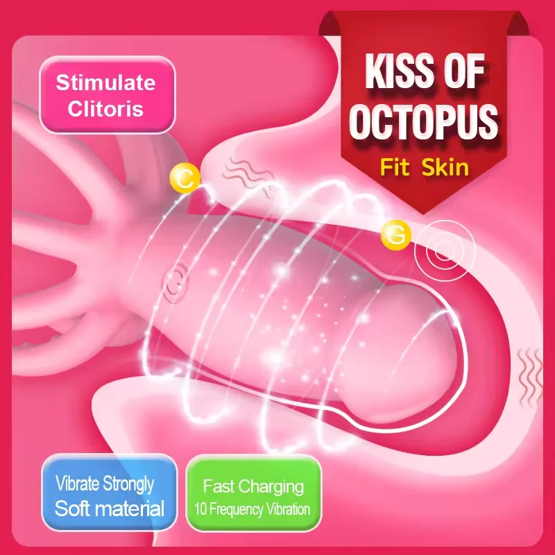 Remote Control Octopus Dildo Vibrator 10 Modes Vibration Anal Plug Clitoral Nipple Massager Vibrating Love Egg Sex Toy For Women