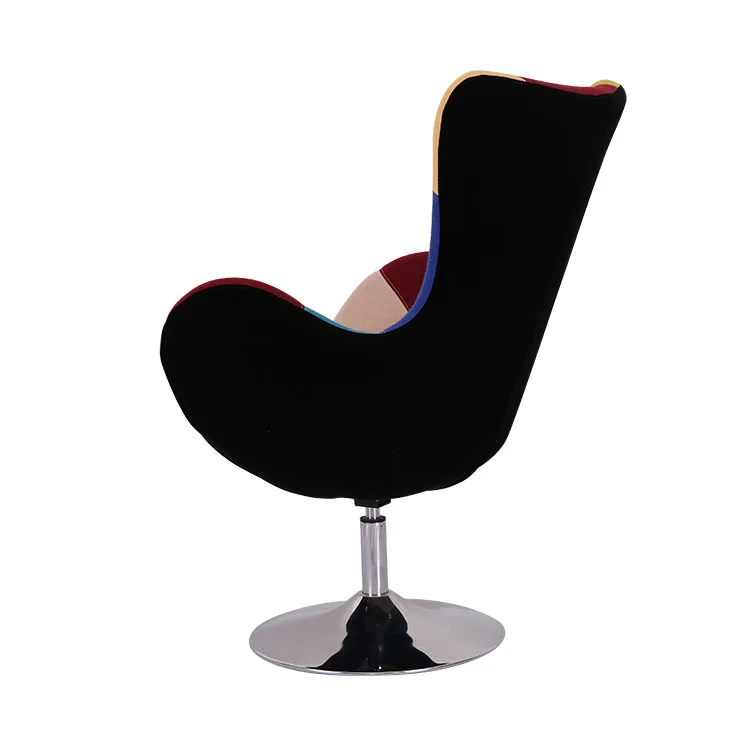 China Wholesale Modern Nordic Design Patchwork Home Living Room Chairs Furniture Swivel Egg Pod Accent Chair