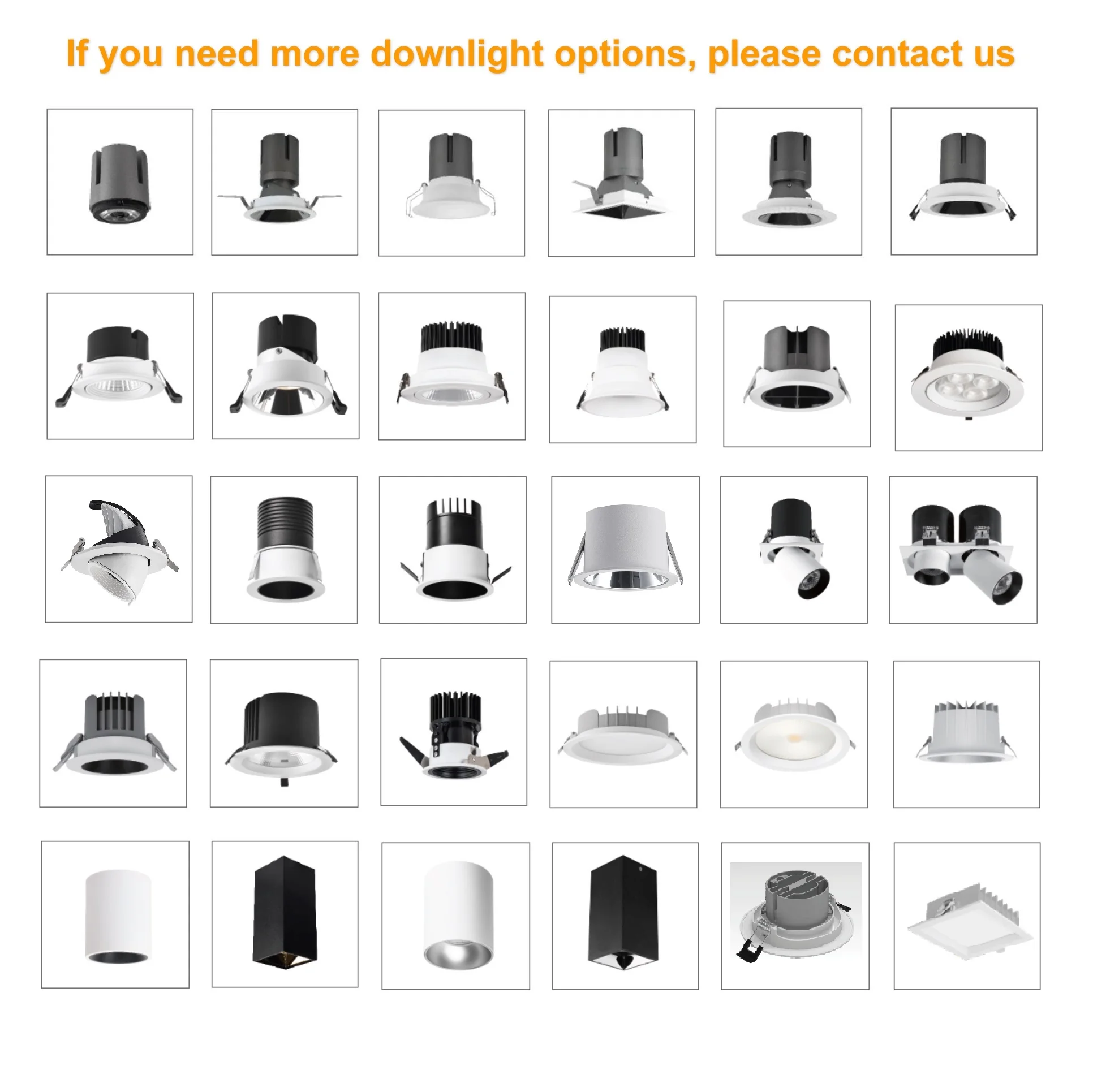 5W - 40W 3CCT Down Light Die-Casting Aluminum COB Ceiling Lighting Mount SMD LED Recessed Downlight Fixture