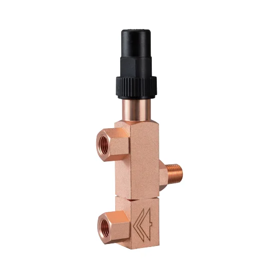 Hongsen high quality brass safety valve for steam gas water two-outlet pressure relief