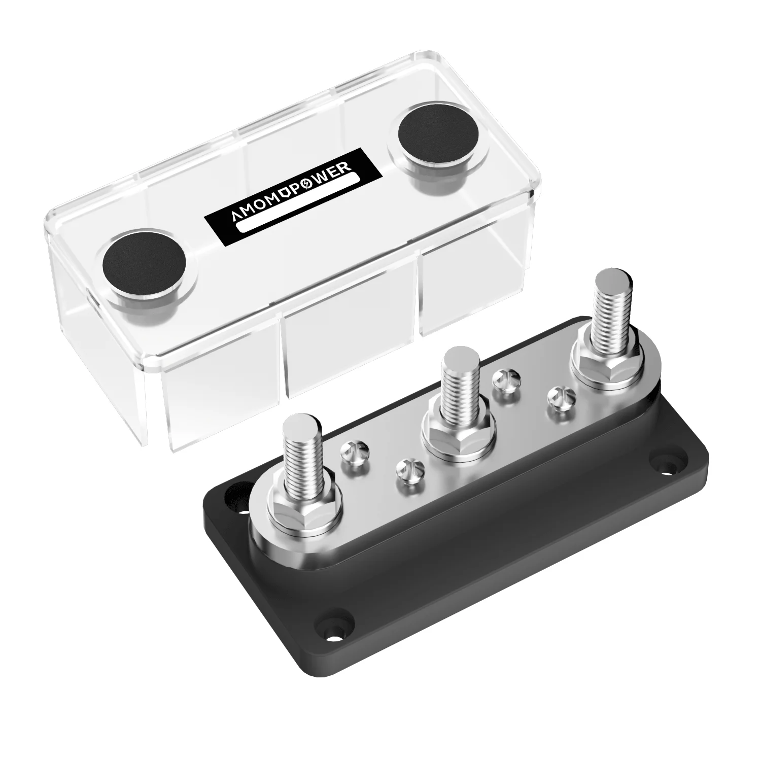 Heavy-Duty M8 300A Cable Lug Busbar Type Connector Made of Copper Steel ABS Stainless Steel