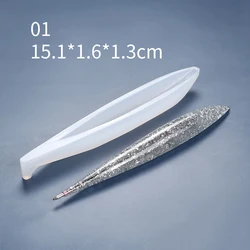 DM301 Creative Ball Point Pen Used Resin Casting Moulds Epoxy Writing Ballpoint Pen Silicone Mold For Stationery Office Supplies
