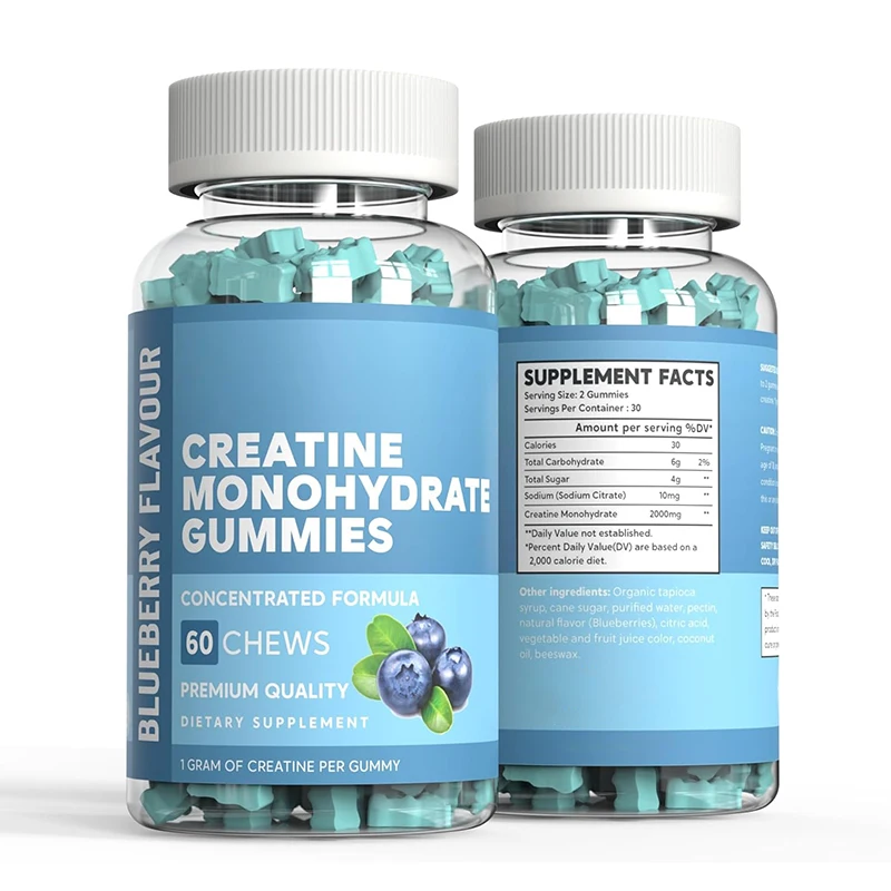 Supply OEM Private SupportsMuscle Growth Bulk blueberry flavour Creatine Monohydrate Gummies