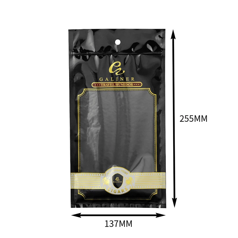 Custom Swisher Cigar Leaf Wraps Moisturizing Mylar Tobacco Cigar Travel Humidor Packaging Zipper Bags