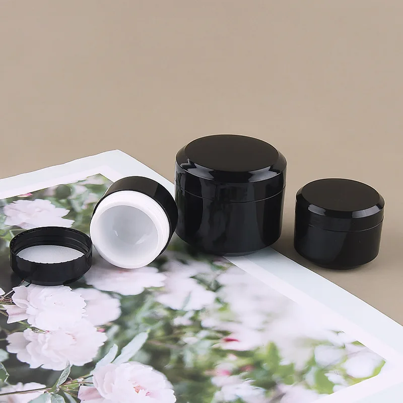 Black 3g 5g 10g 15g 30g 50g Small PP Cosmetic round cream container