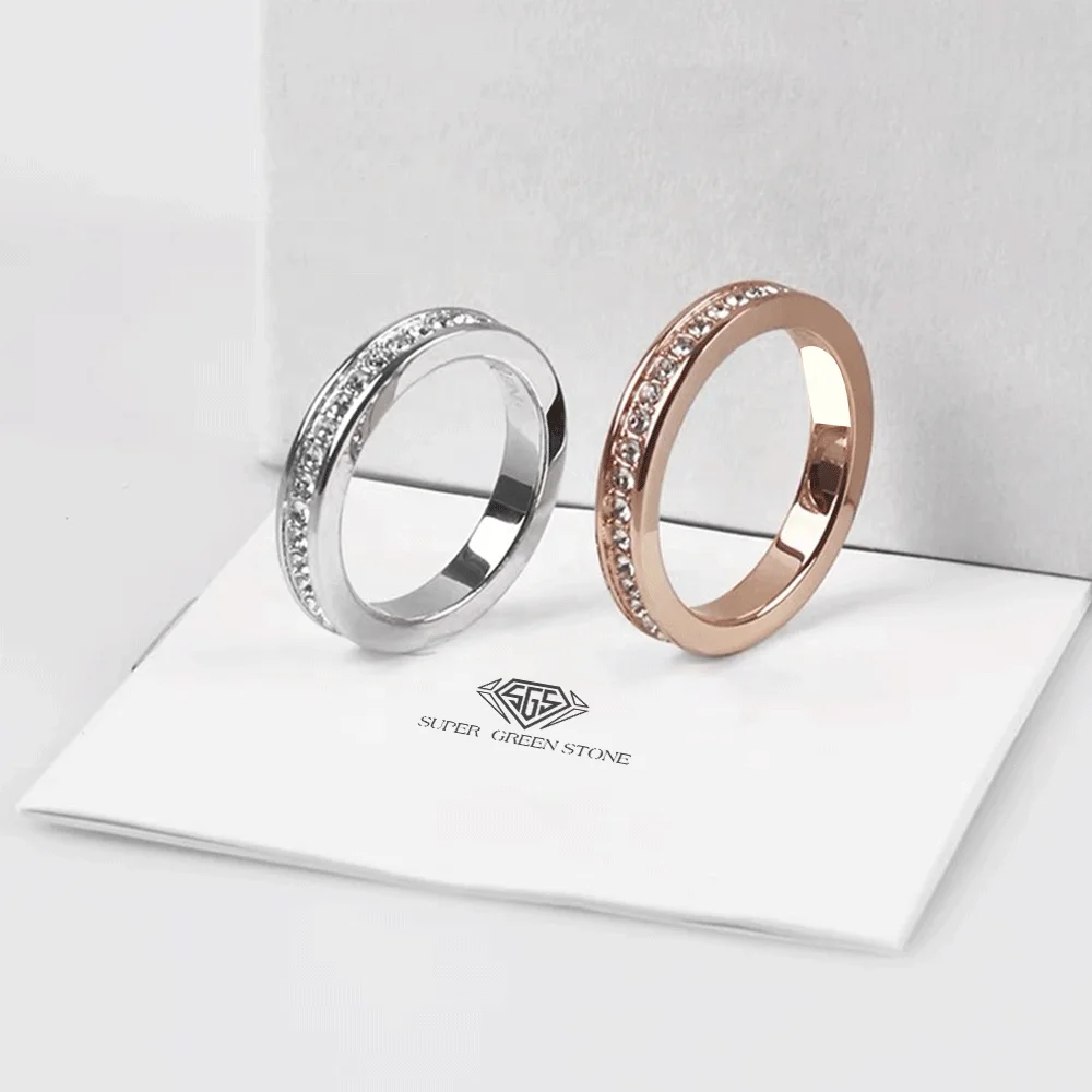 Classics Design Loose Diamonds Eternity Gold Jewelry Women Gift Diamond Party Sterling Stone Wedding wedding Ring Set