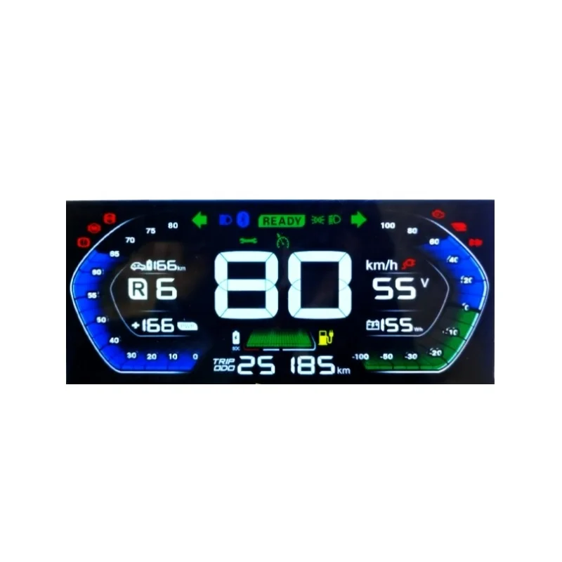 OEM Custom Segment Ebike Display LCD E Bike Screen Digital Electric Motorcycle Speedometer Automotive LCD Display For ebike