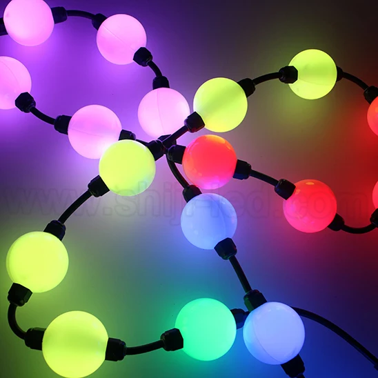 Outdoor 50mm UCS2903 GS8206 Pixel Addressable RGB Led Ball Light string For Christmas Decorations