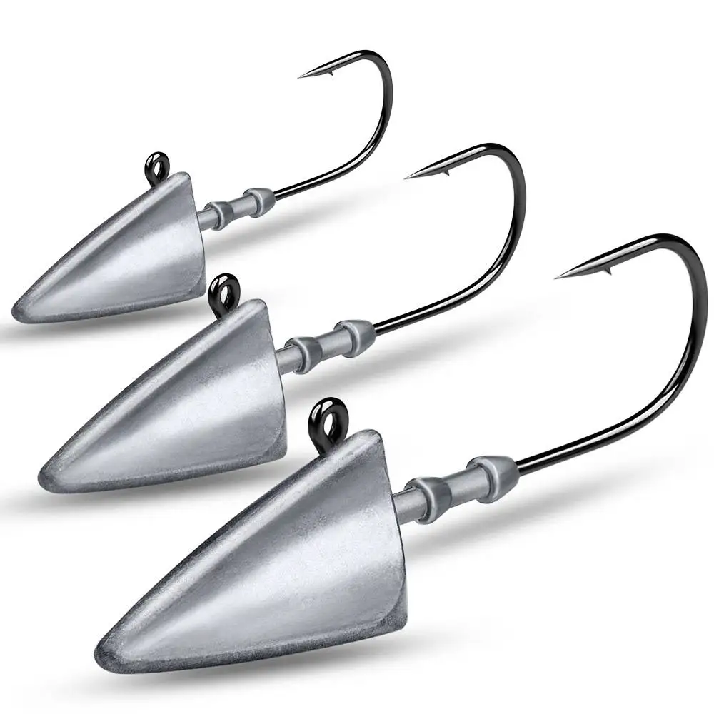 5pcs/bag Fishing Triangle Hooks Triangle Head Hooks 7g 10g 15g 21g 28g 35g Fishhooks Jig Head Soft Bait Fishing Hooks