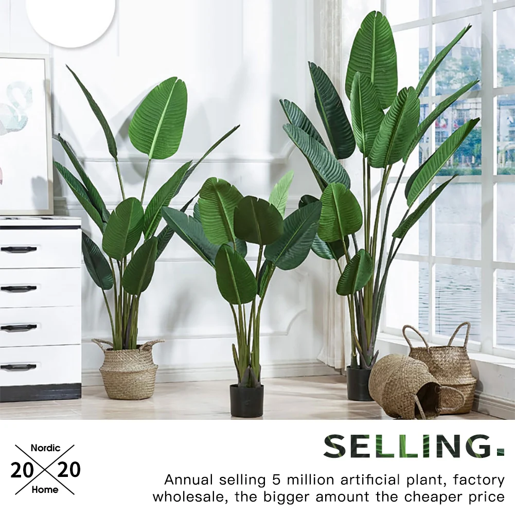 
Indoor 1.2 m artificial travaler banana tree hard rubber leaves plastic plant artificial plant trees supplier 