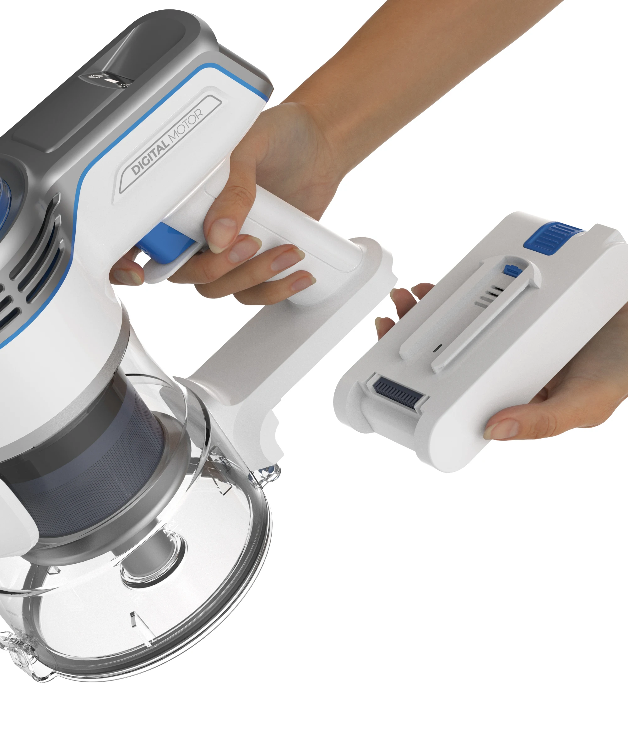 New Arrival Retail Redkey P7 4 in 1 Cordless White Battery Vacuum Cleaner Stick Pet Hair for Home Carpet Car Cleaning